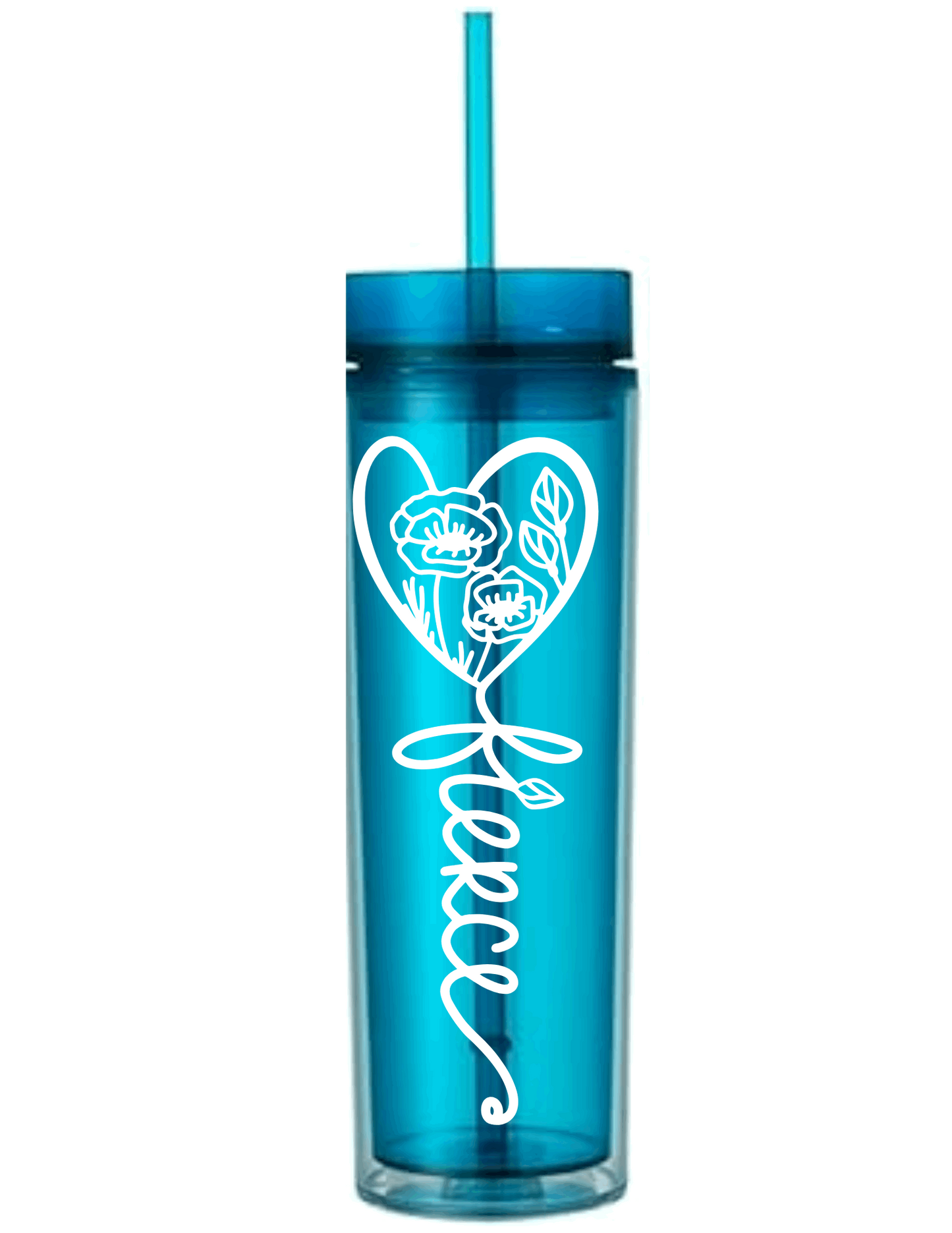Motivational Saying Acrylic Skinny Tumbler - 16 Oz.