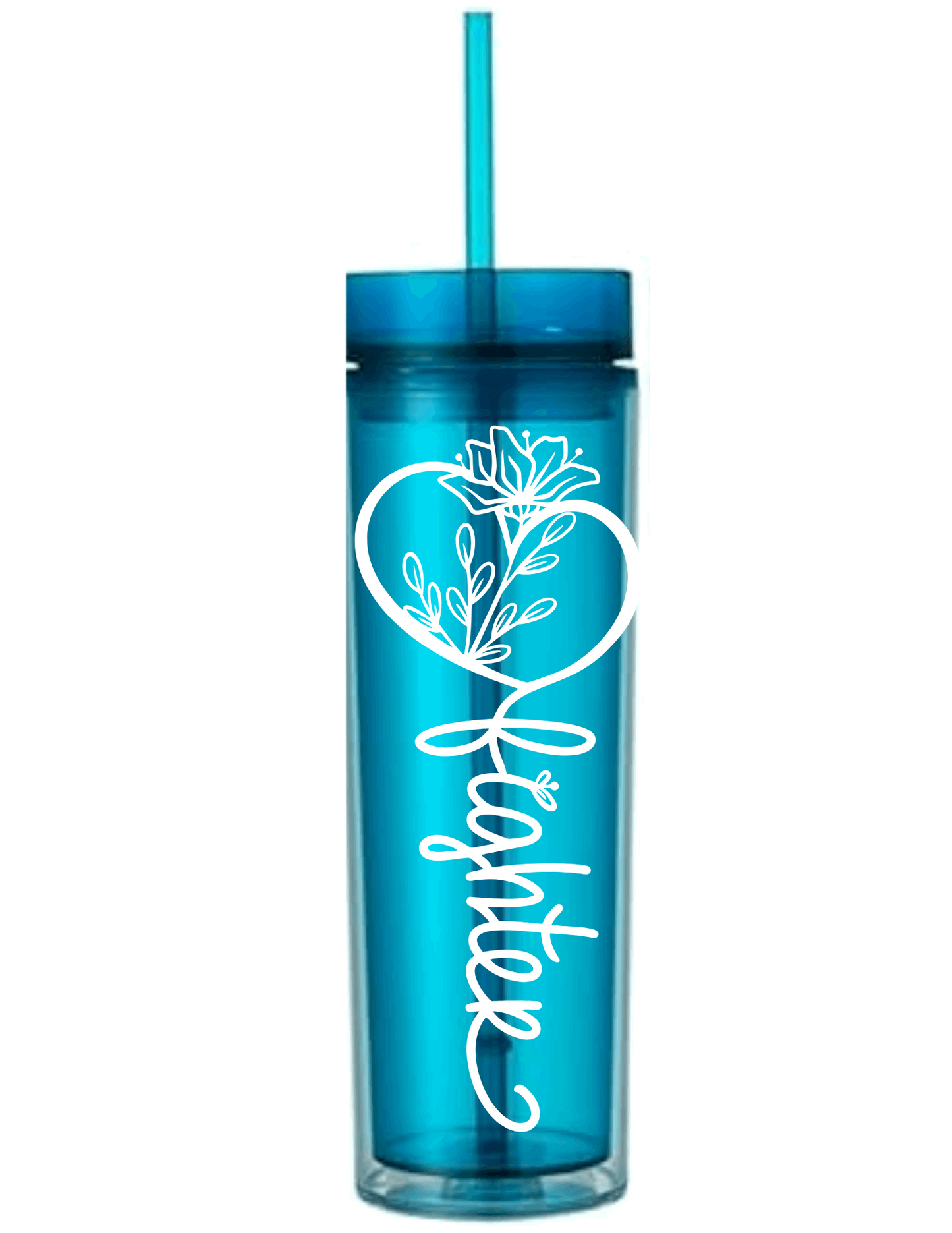 Motivational Saying Acrylic Skinny Tumbler - 16 Oz.