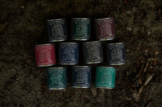 Campfire | Bonfire + Saffron 8oz Soy Candle - Sweet Pea Designs - Gift Shop