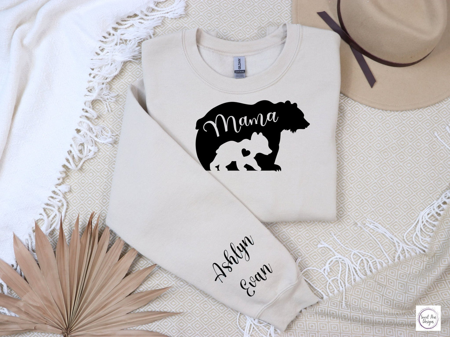 Cotton Crew Sweatshirt - Mama Bear - Sweet Pea Designs - Gift Shop