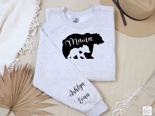Cotton Crew Sweatshirt - Mama Bear - Sweet Pea Designs - Gift Shop