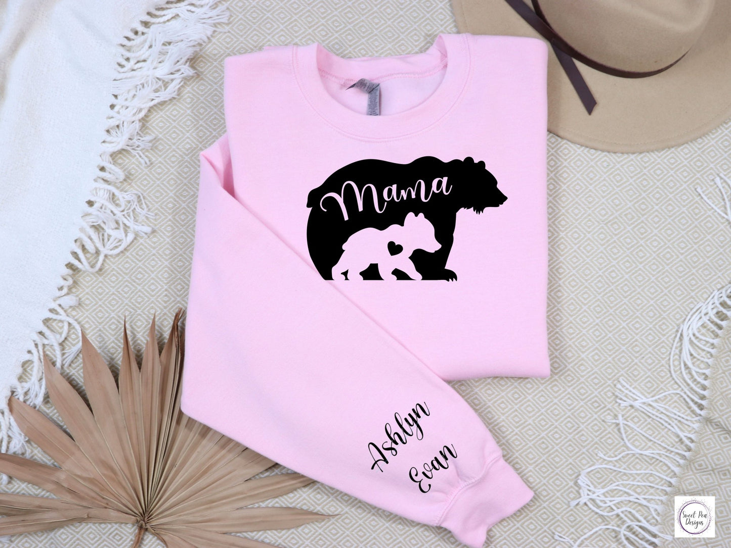 Cotton Crew Sweatshirt - Mama Bear - Sweet Pea Designs - Gift Shop