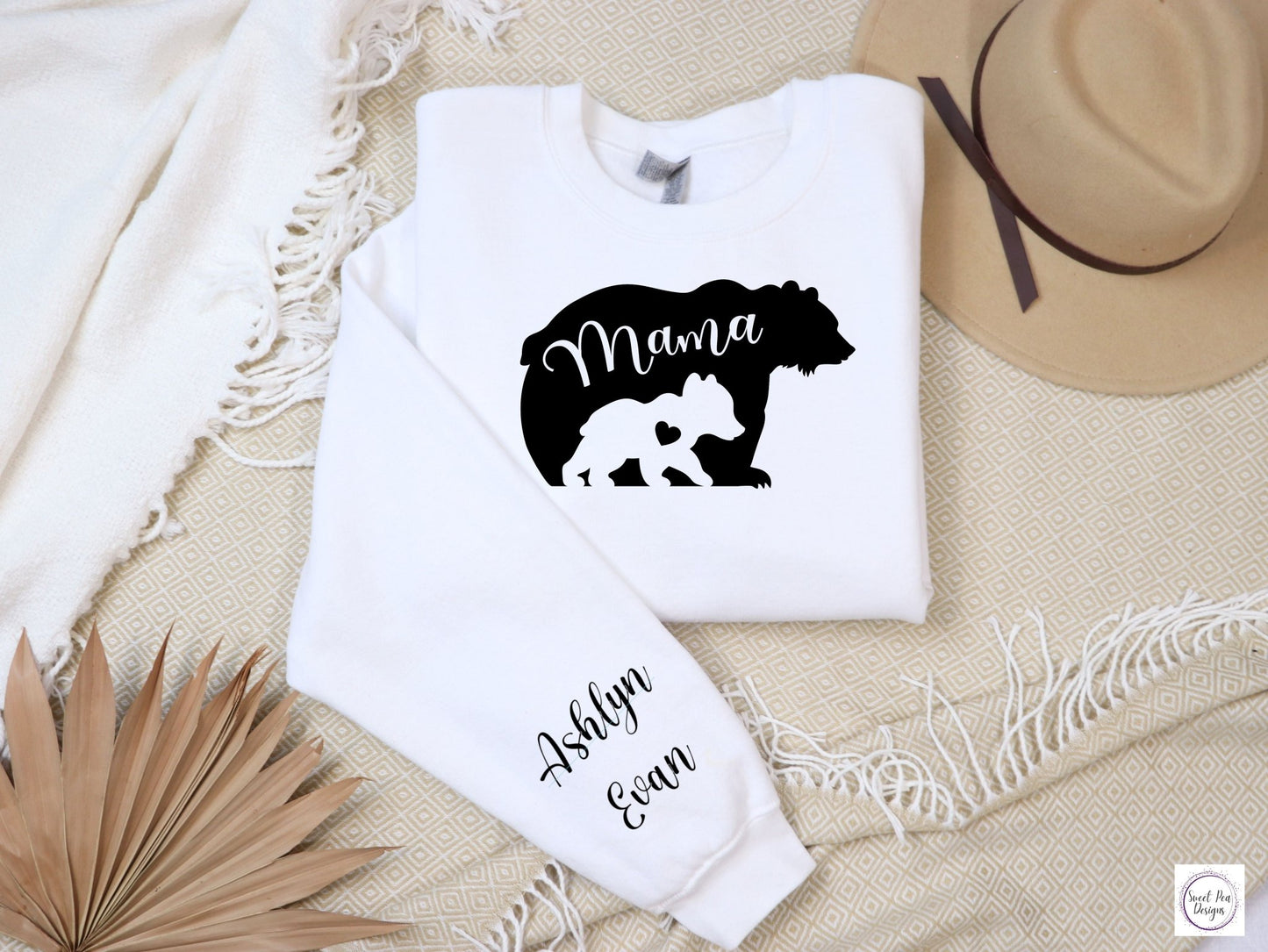 Cotton Crew Sweatshirt - Mama Bear - Sweet Pea Designs - Gift Shop