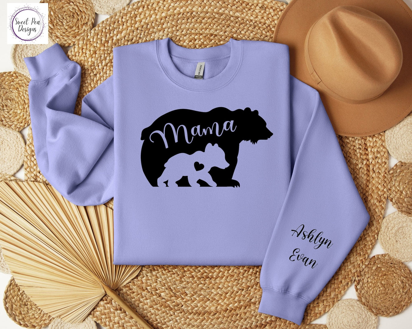Cotton Crew Sweatshirt - Mama Bear - Sweet Pea Designs - Gift Shop