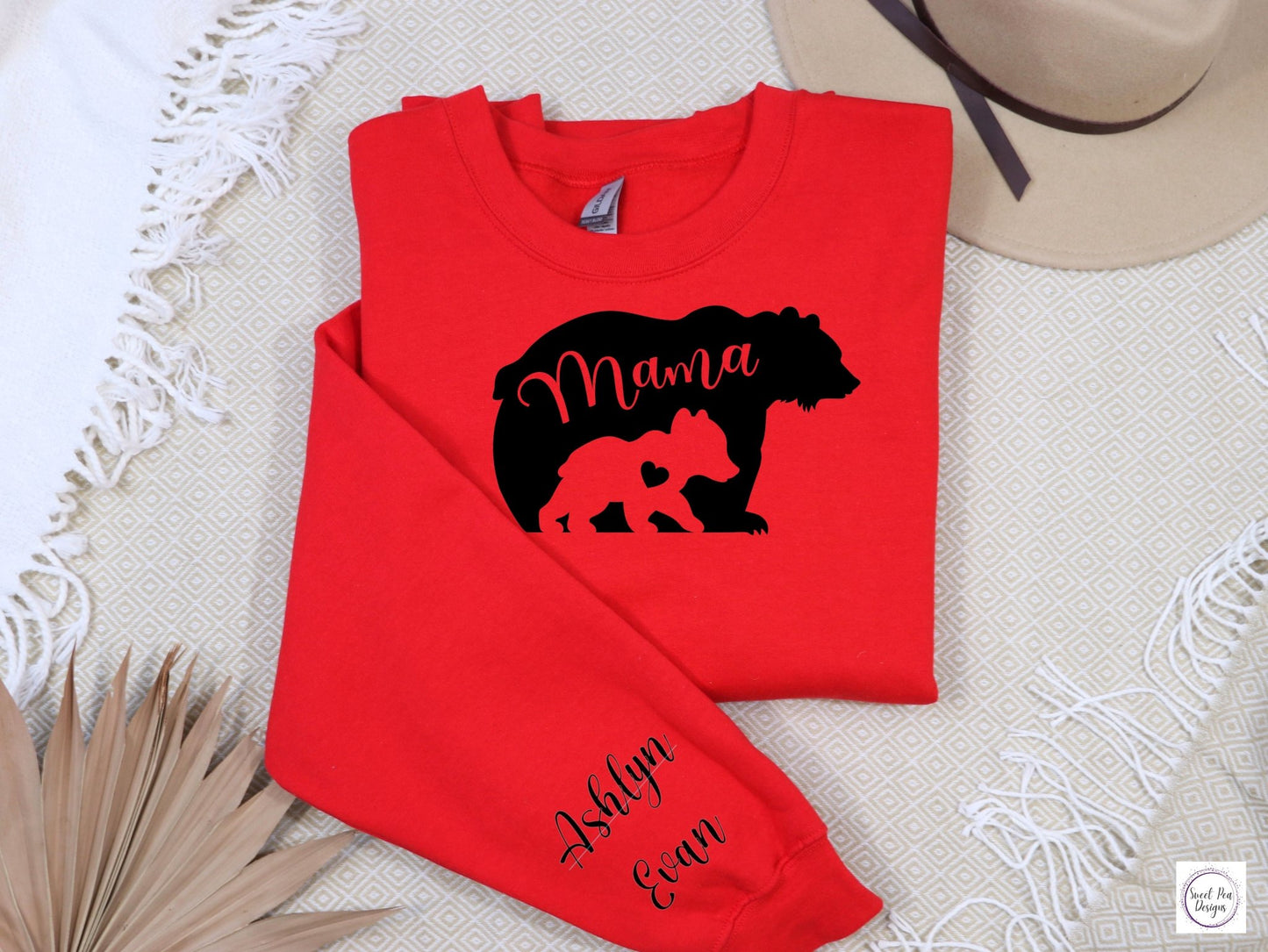 Cotton Crew Sweatshirt - Mama Bear - Sweet Pea Designs - Gift Shop