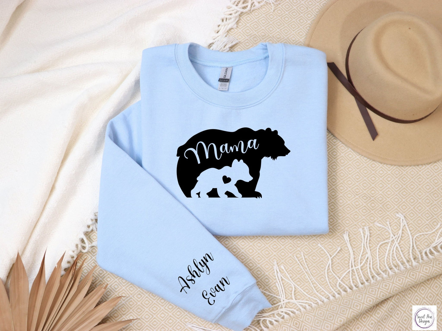 Cotton Crew Sweatshirt - Mama Bear - Sweet Pea Designs - Gift Shop