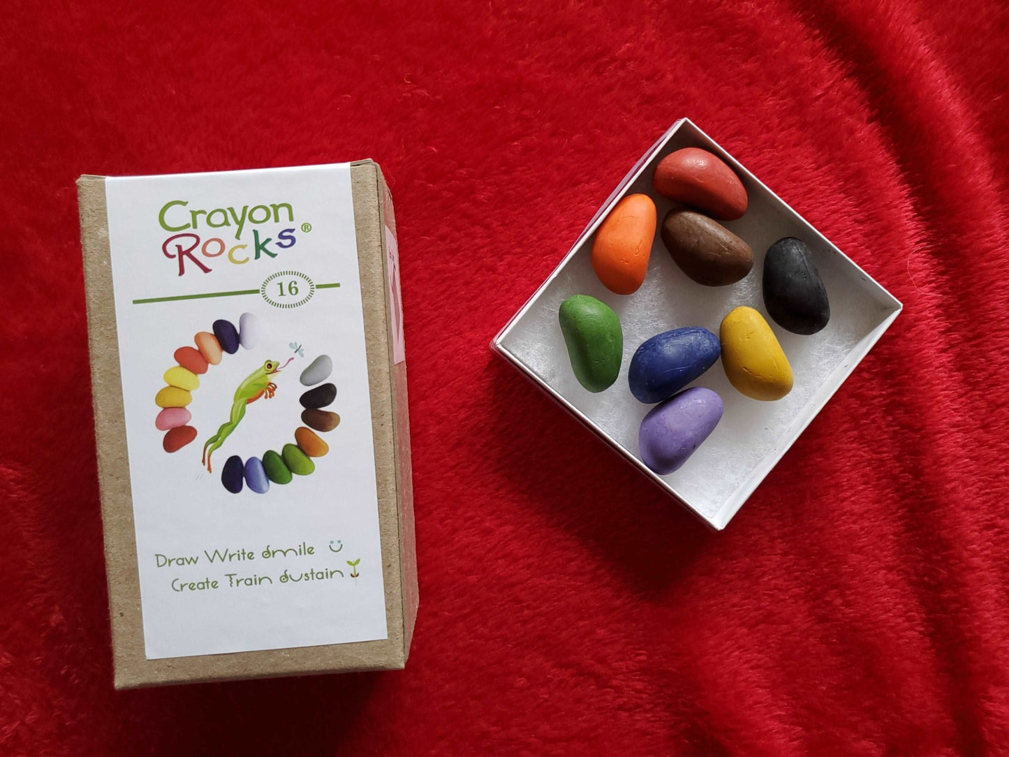 Crayon Rocks®- 16 Pack with Muslin Bag - Sweet Pea Designs - Gift Shop