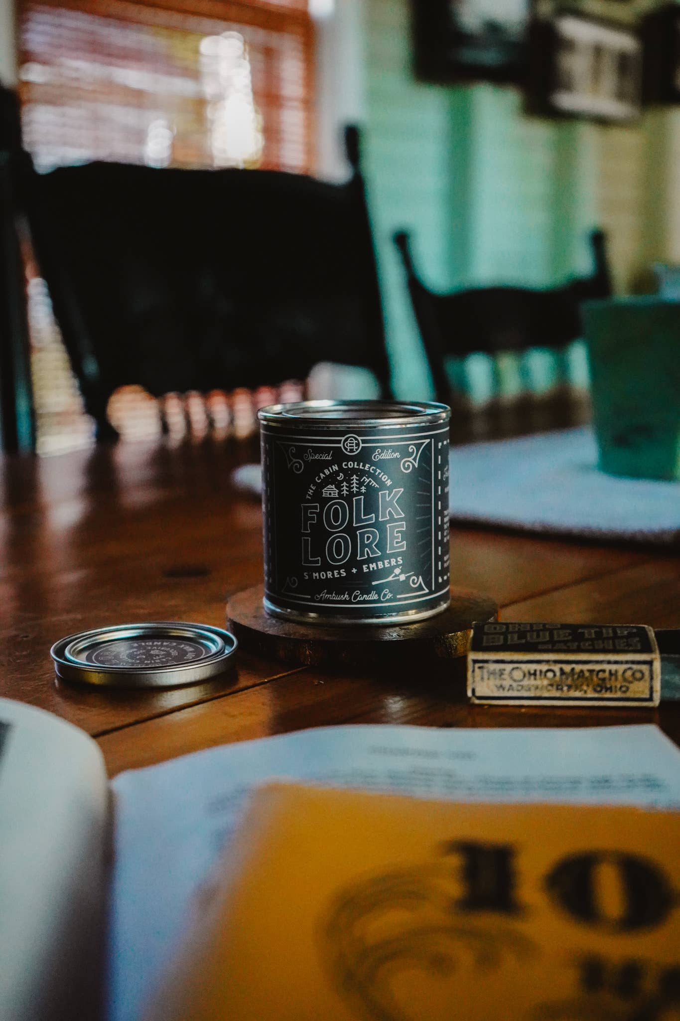 Folklore | S'mores + Embers 8oz Soy Candle - Sweet Pea Designs - Gift Shop