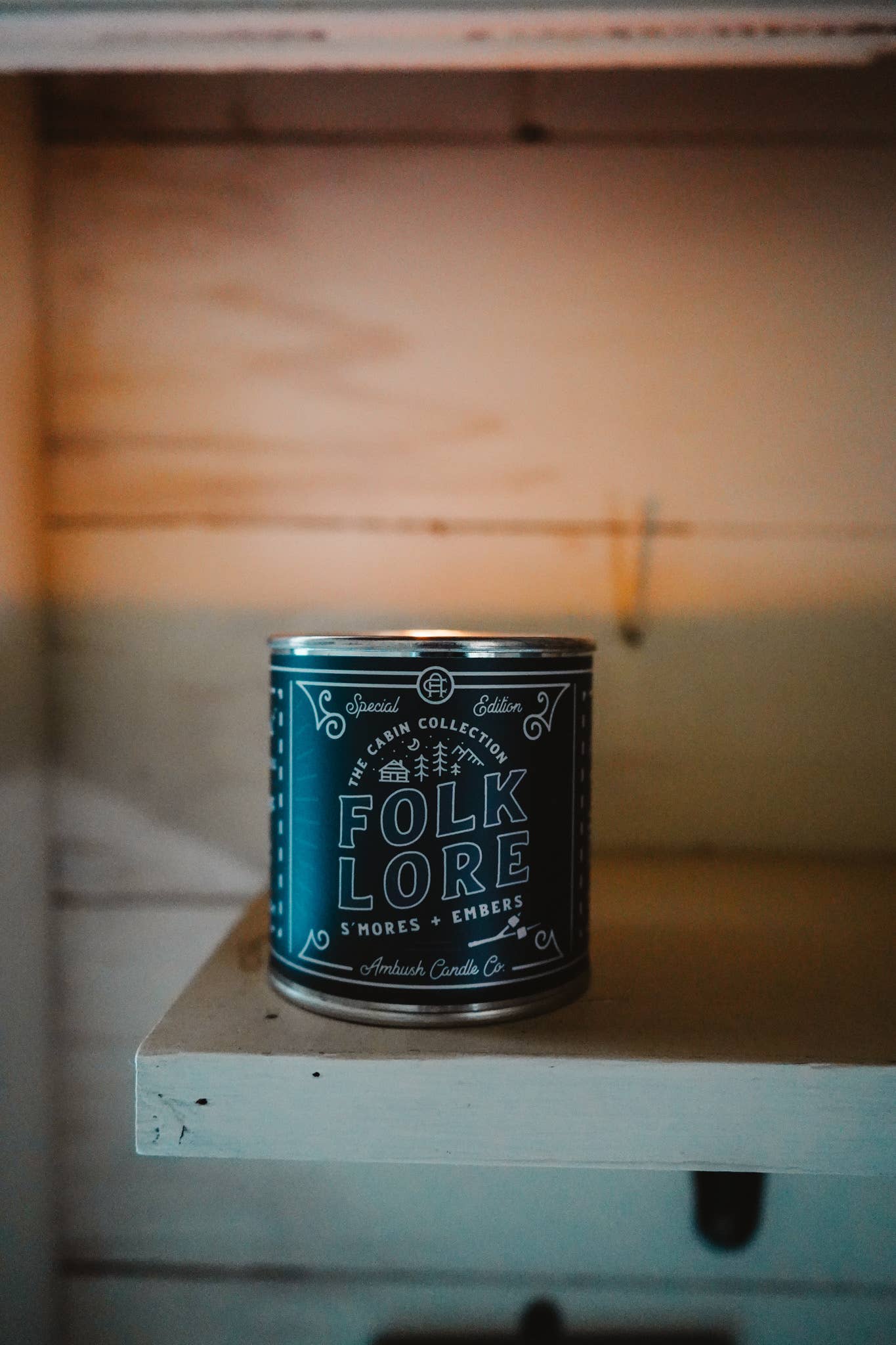 Folklore | S'mores + Embers 8oz Soy Candle - Sweet Pea Designs - Gift Shop