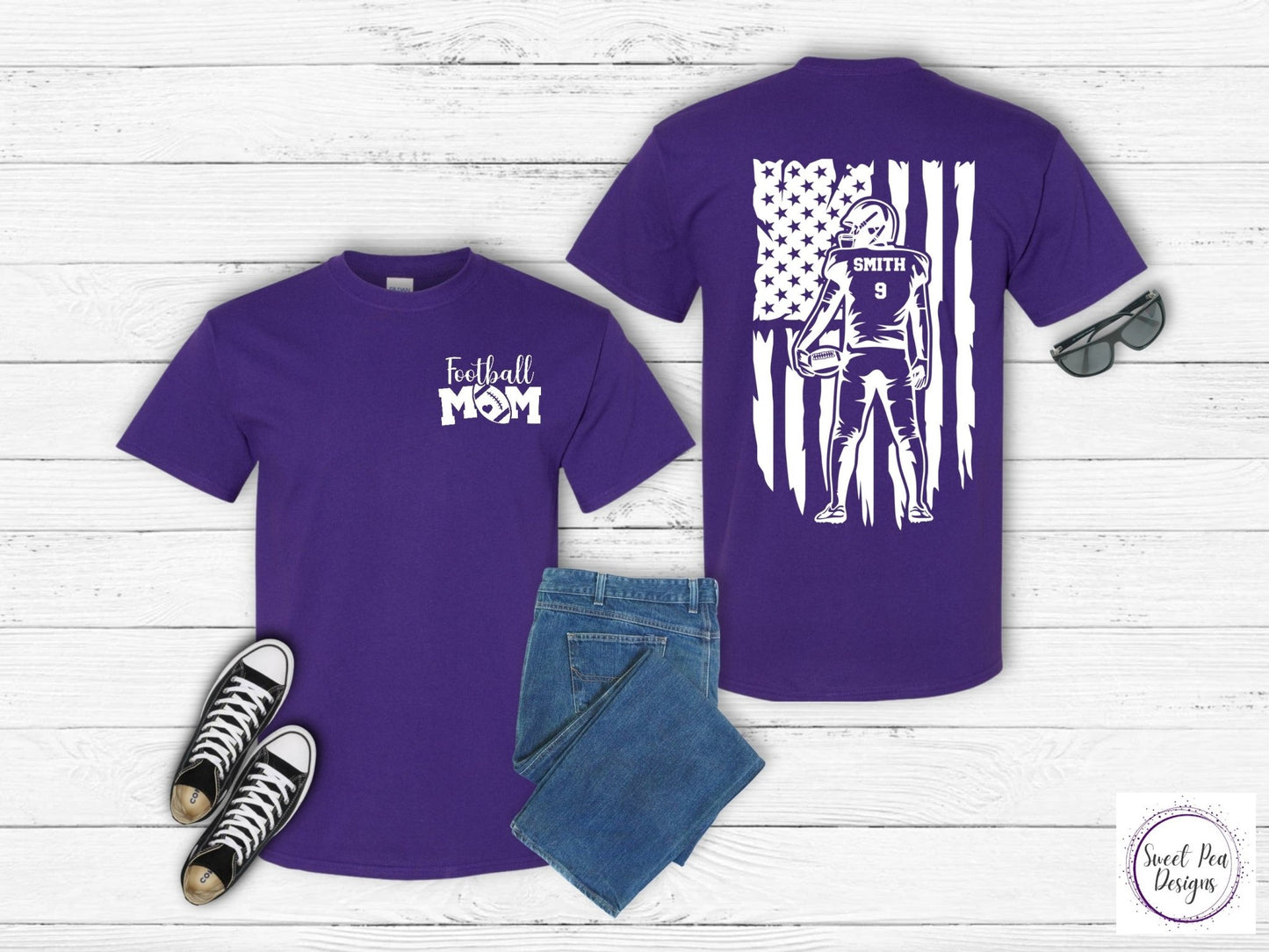 Football Mom Short Sleeve Shirt - Sweet Pea Designs - Gift Shop