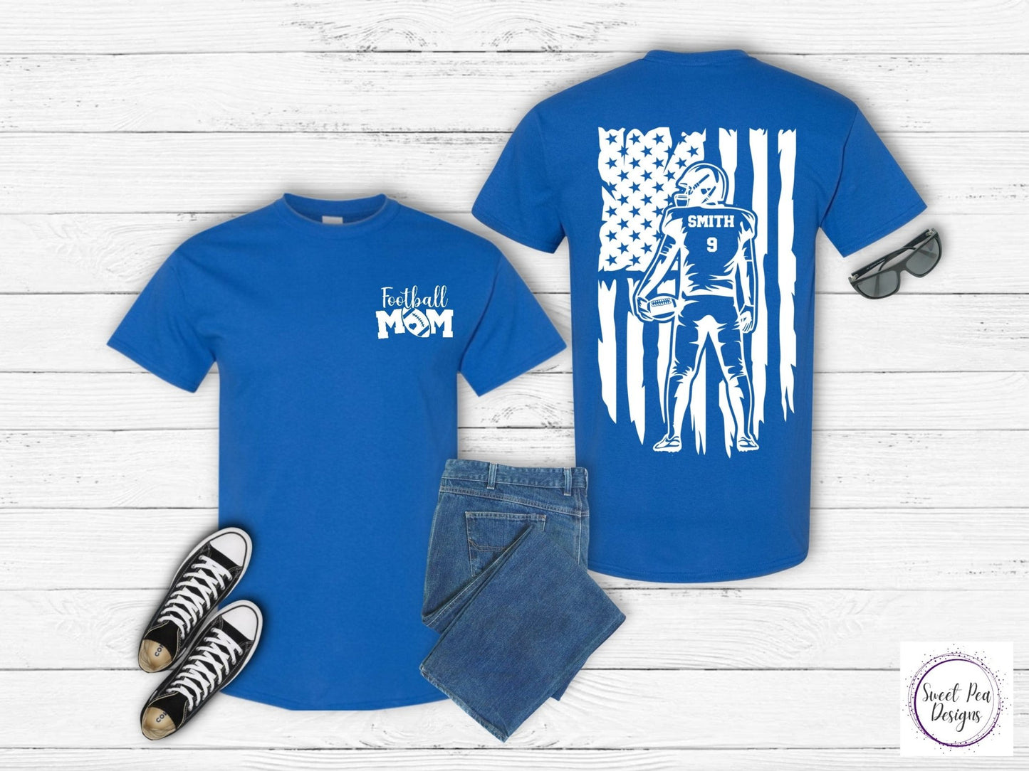 Football Mom Short Sleeve Shirt - Sweet Pea Designs - Gift Shop