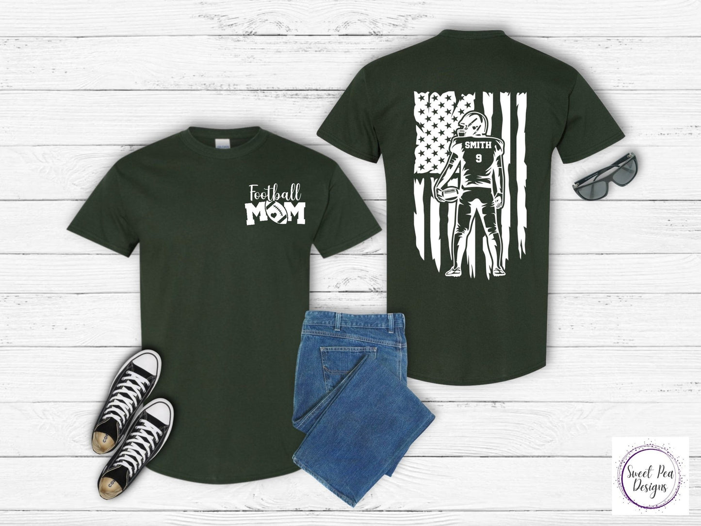 Football Mom Short Sleeve Shirt - Sweet Pea Designs - Gift Shop