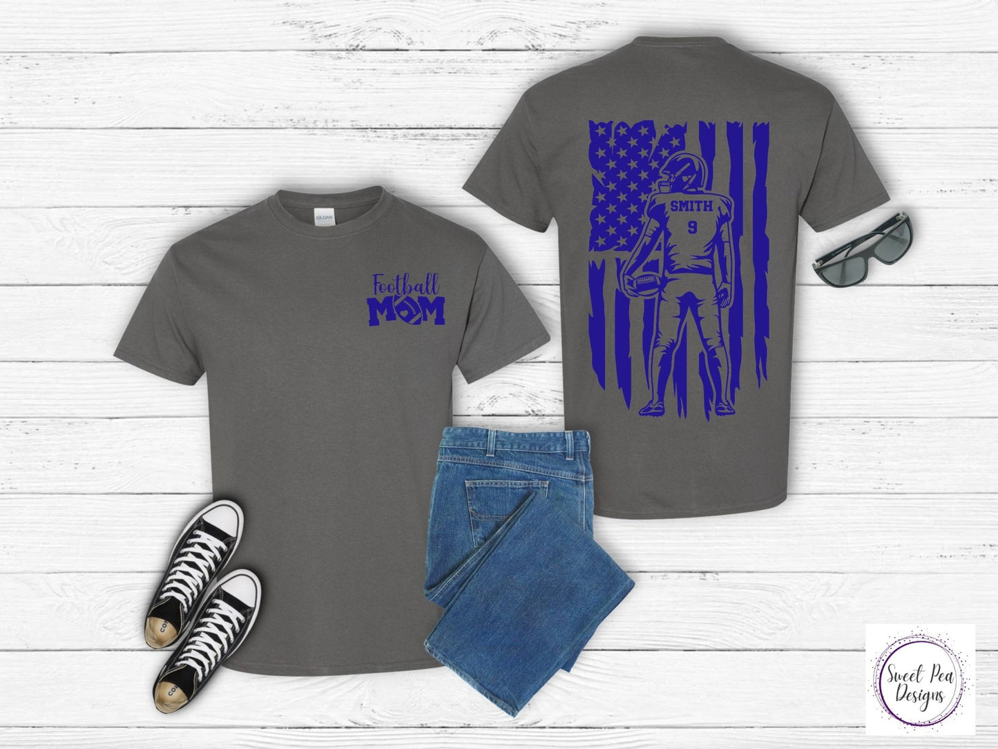 Football Mom Short Sleeve Shirt - Sweet Pea Designs - Gift Shop