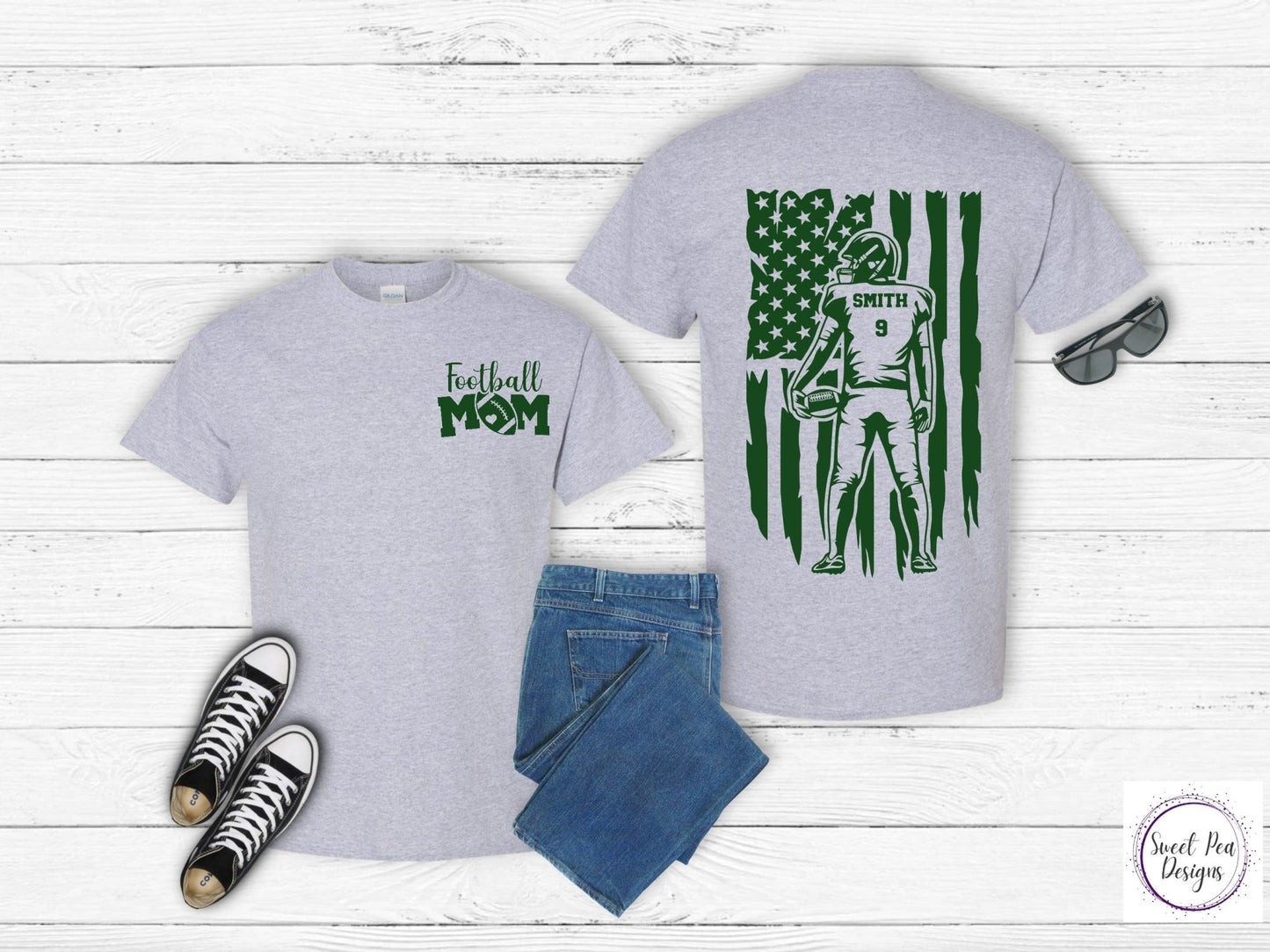 Football Mom Short Sleeve Shirt - Sweet Pea Designs - Gift Shop