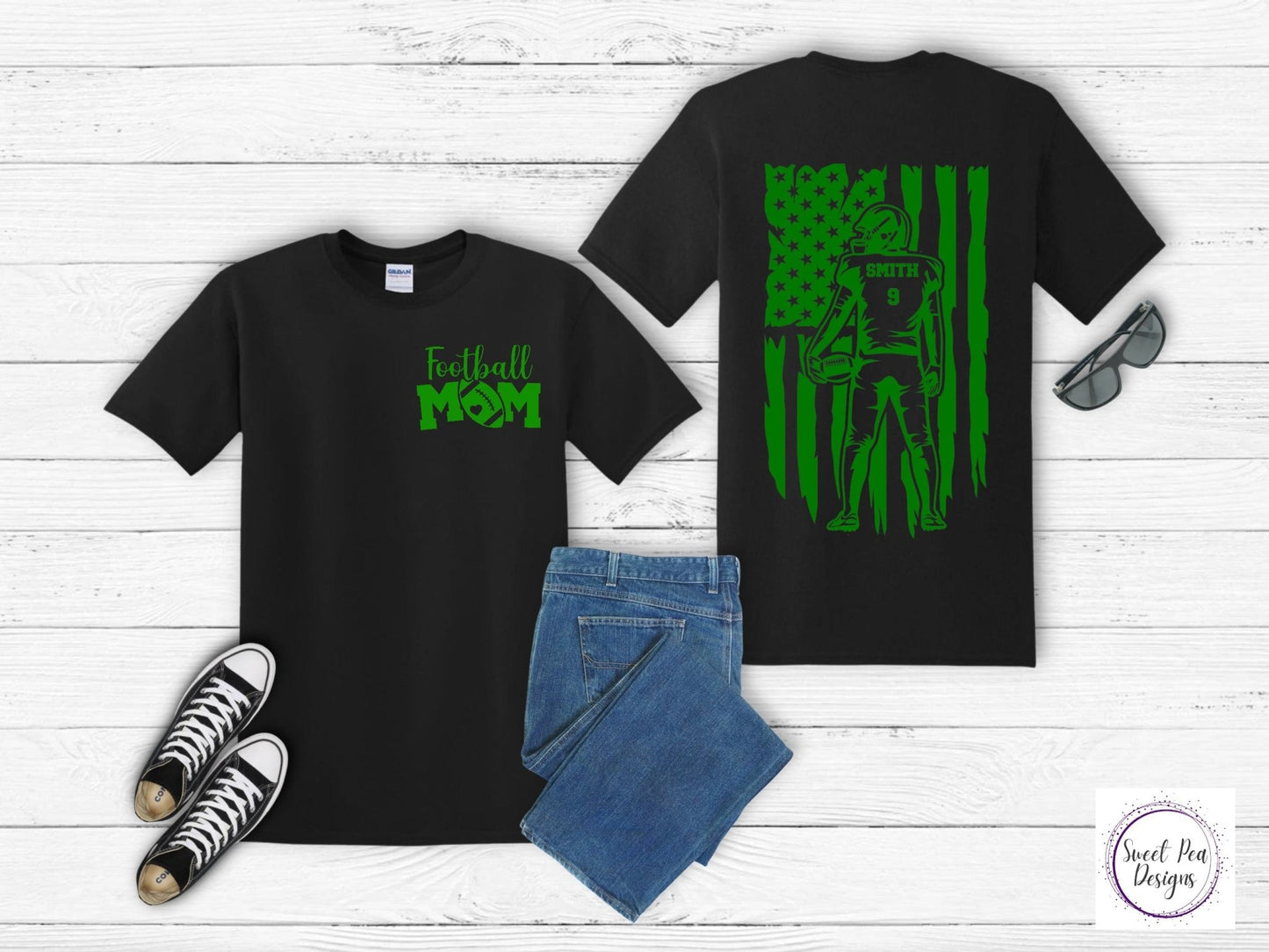 Football Mom Short Sleeve Shirt - Sweet Pea Designs - Gift Shop