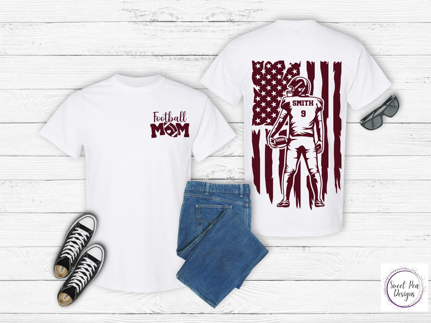 Football Mom Short Sleeve Shirt - Sweet Pea Designs - Gift Shop