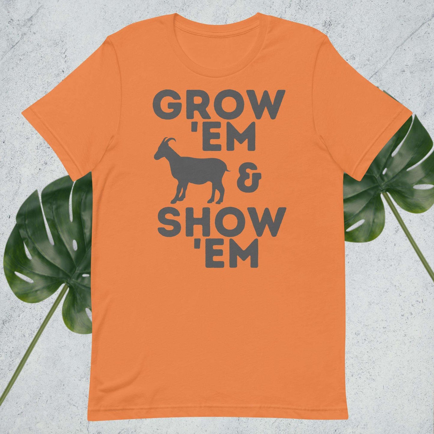 Grow 'Em and Show 'Em Shirt - Male Goat (Charcoal Print) - Sweet Pea Designs - Gift Shop