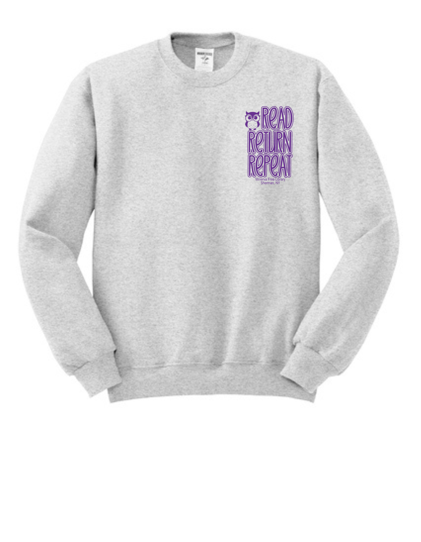 Minerva Free Library Fundraiser Cotton Crew Sweatshirt - Sweet Pea Designs - Gift Shop