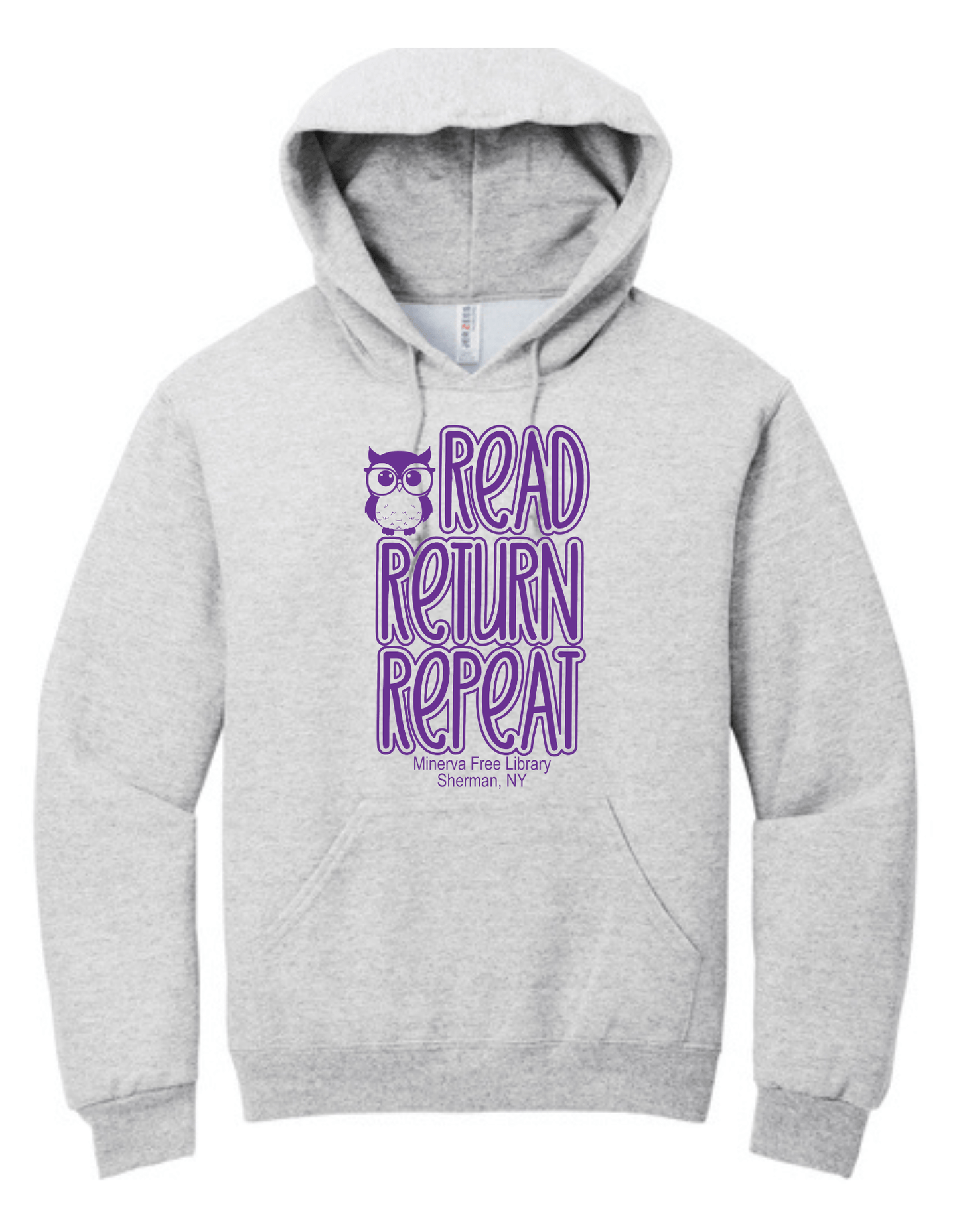 Minerva Free Library Fundraiser Cotton Hooded Sweatshirt - Sweet Pea Designs - Gift Shop