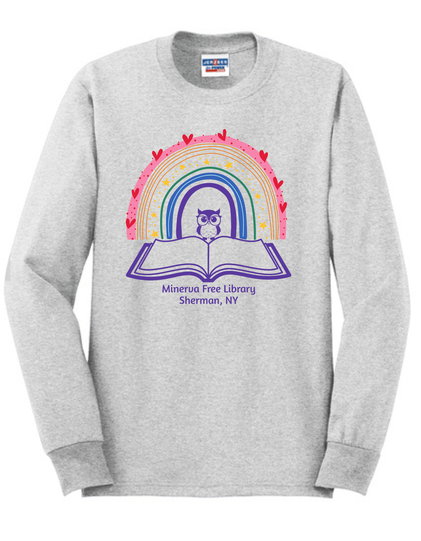 Minerva Free Library Fundraiser Cotton Long Sleeve Shirt - Sweet Pea Designs - Gift Shop