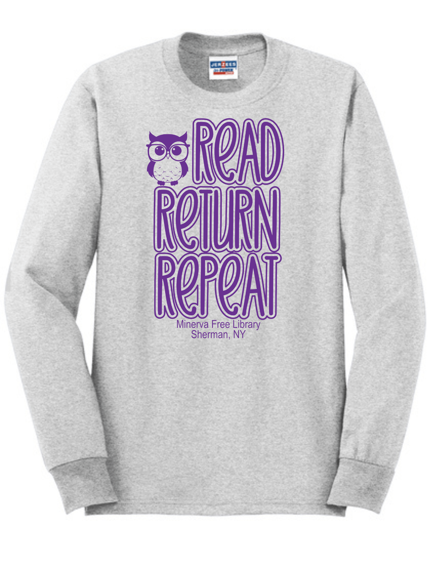 Minerva Free Library Fundraiser Cotton Long Sleeve Shirt - Sweet Pea Designs - Gift Shop