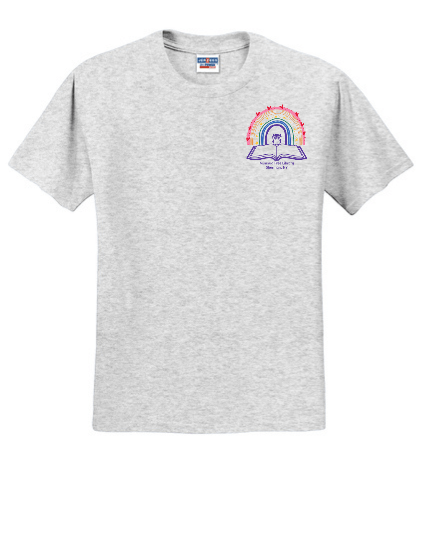 Minerva Free Library Fundraiser Cotton Short Sleeve Shirt - Sweet Pea Designs - Gift Shop