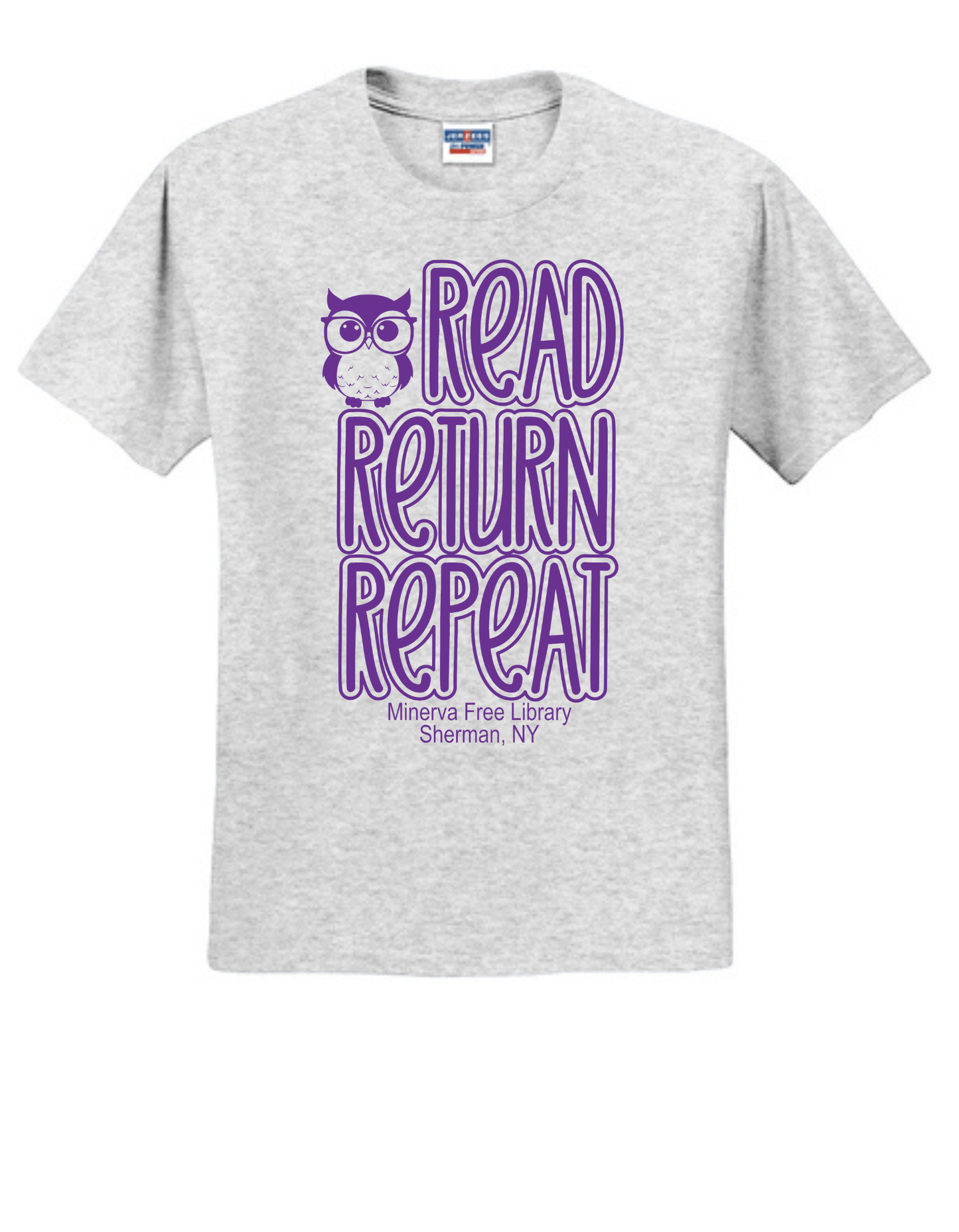 Minerva Free Library Fundraiser Cotton Short Sleeve Shirt - Sweet Pea Designs - Gift Shop