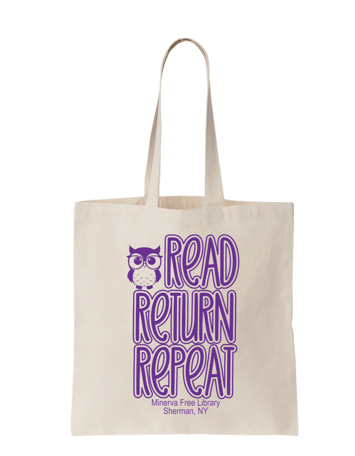 Minerva Free Library Fundraiser Tote Bag - Sweet Pea Designs - Gift Shop