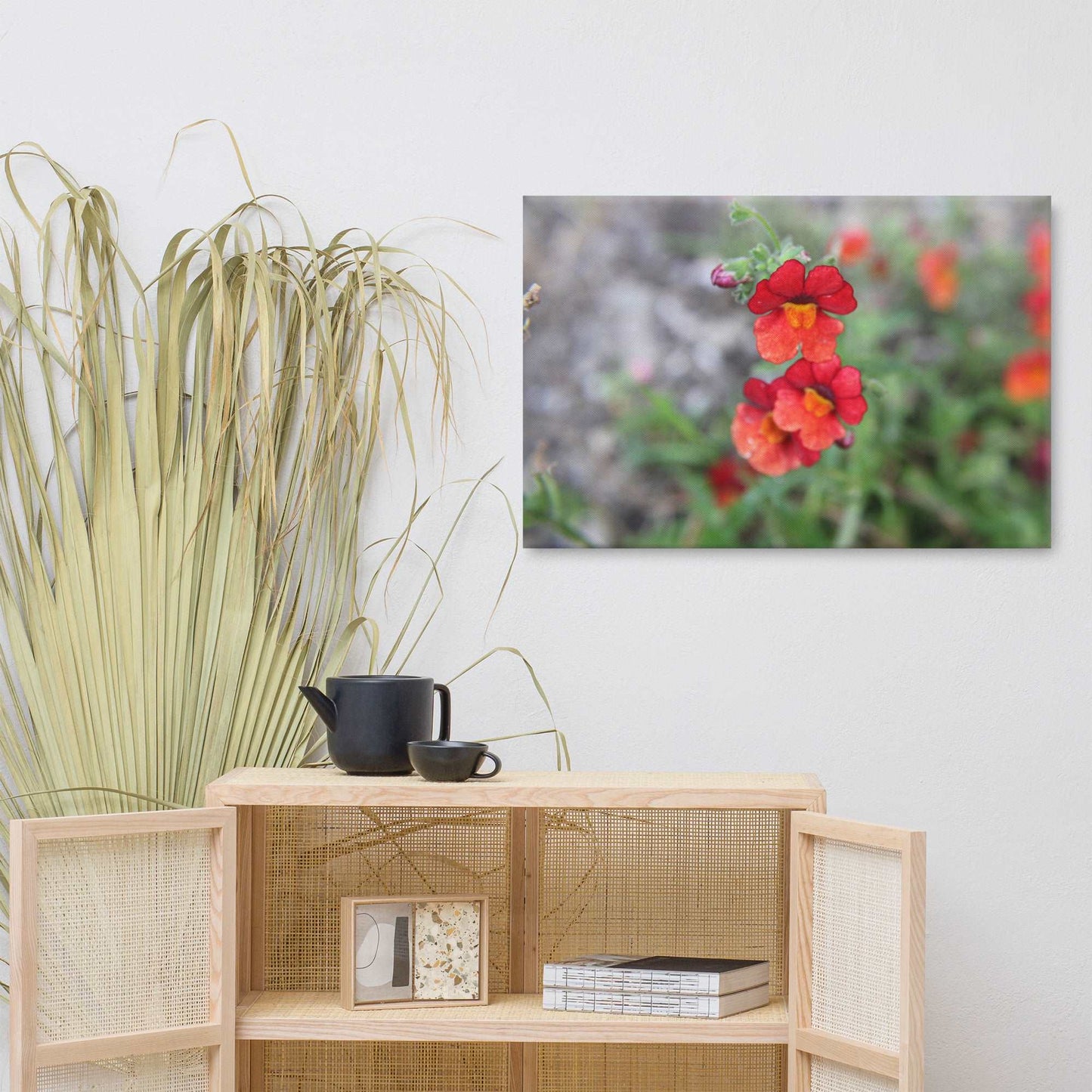 Red Flower Canvas Print - Sweet Pea Designs - Gift Shop