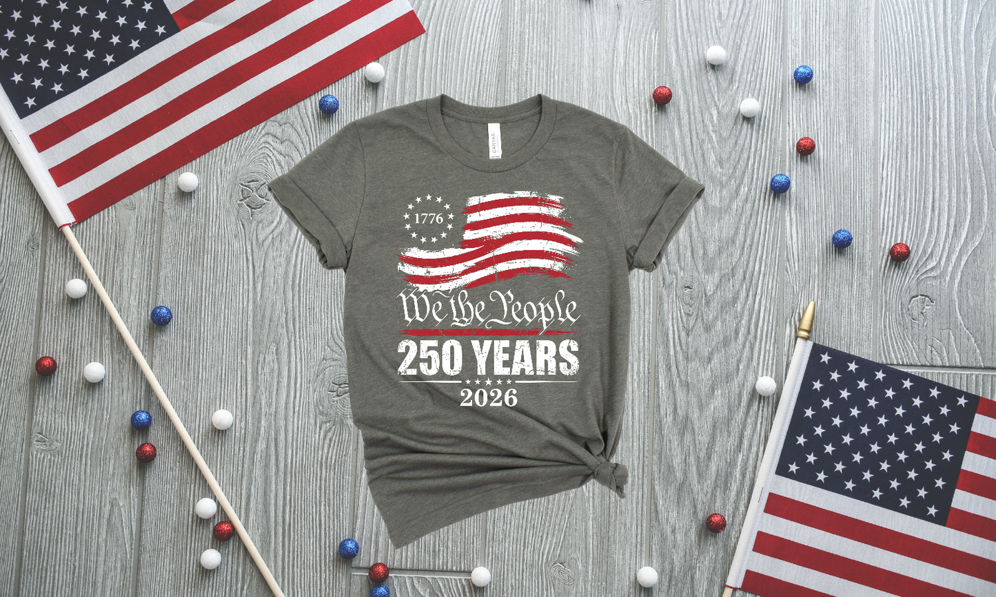 We The People Patriotic Ringspun Cotton Short Sleeve Shirt