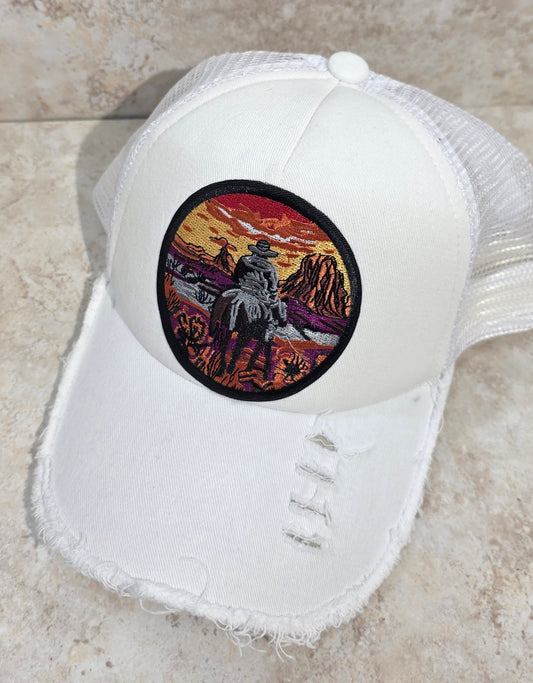 Foam Trucker Cap - Cowboy Horizon