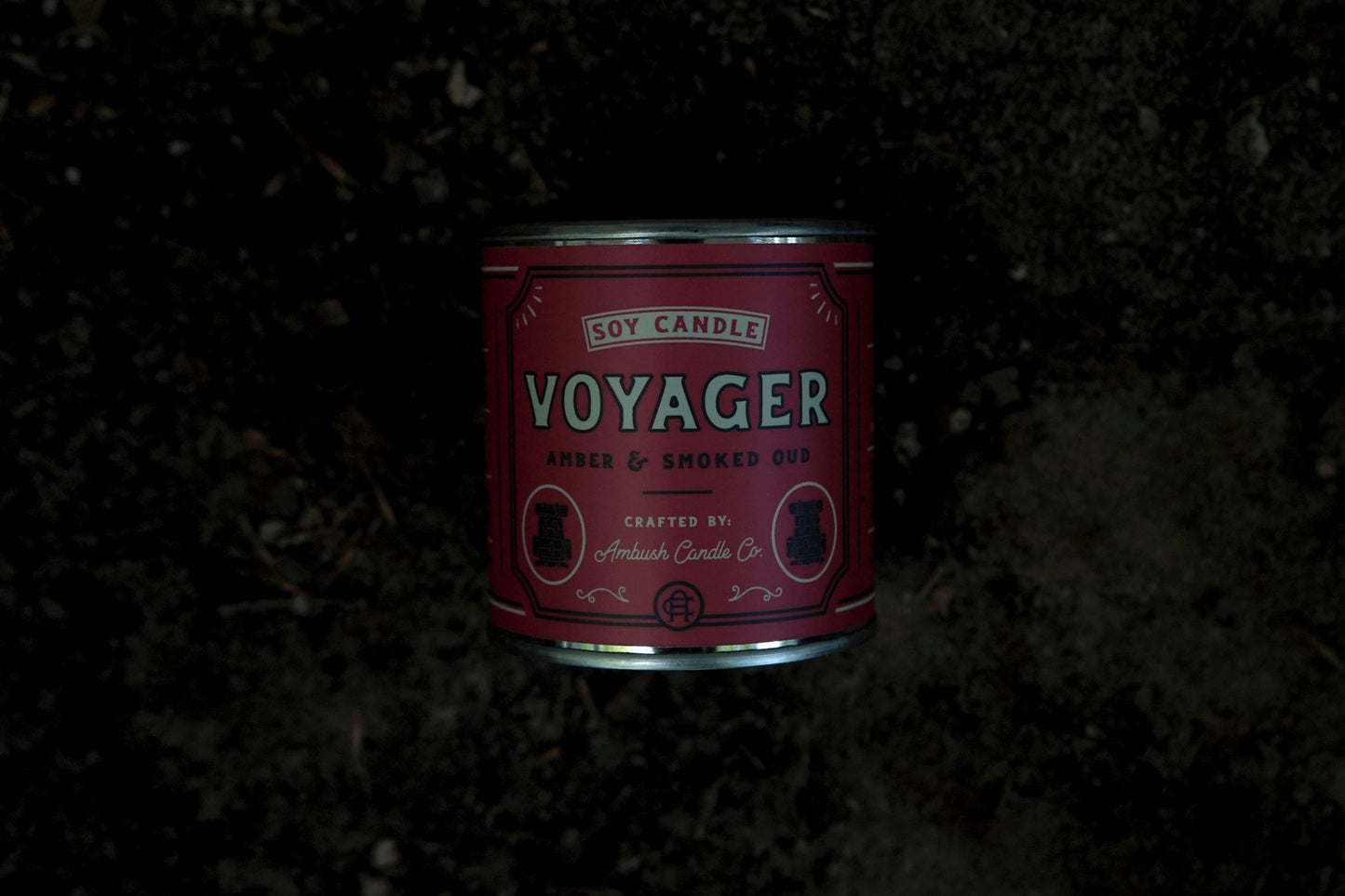 Voyager | Amber + Smoked Oud 8oz Soy Candle - Sweet Pea Designs - Gift Shop