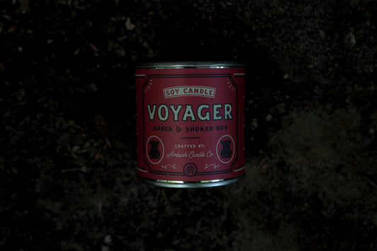 Voyager | Amber + Smoked Oud 8oz Soy Candle - Sweet Pea Designs - Gift Shop
