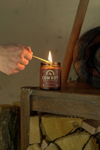Cowboy | Tobacco + Mahogany Soy Candle