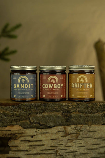 Cowboy | Tobacco + Mahogany Soy Candle