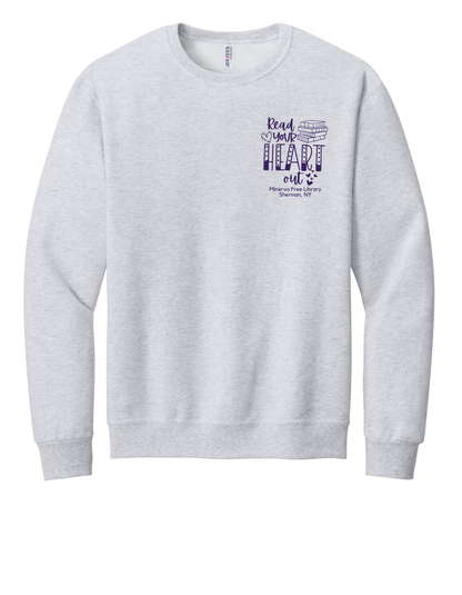 Minerva Free Library Fundraiser Cotton Crew Sweatshirt - Gray