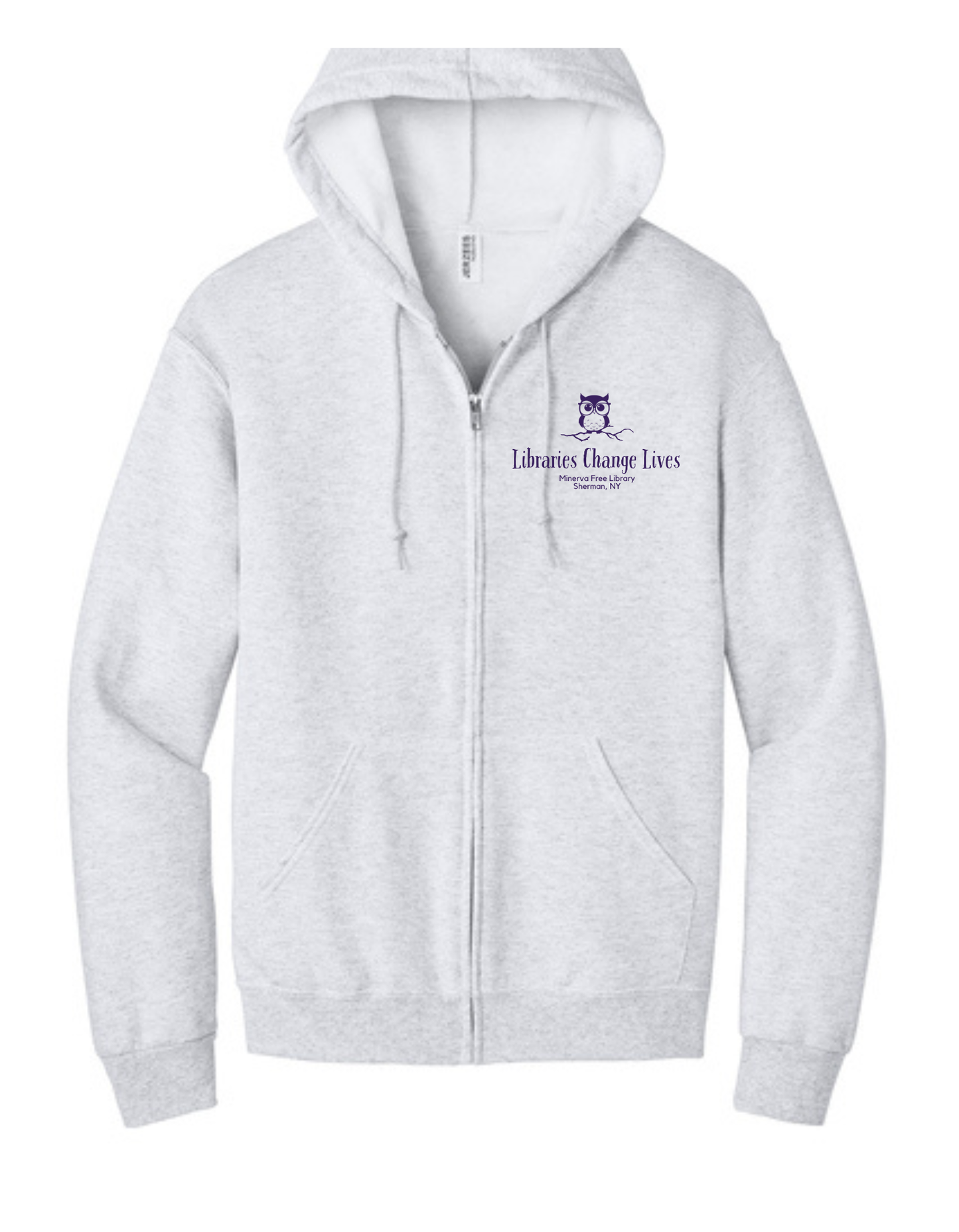 Minerva Free Library Fundraiser Cotton Full Zip Sweatshirt