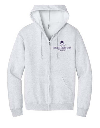 Minerva Free Library Fundraiser Cotton Full Zip Sweatshirt