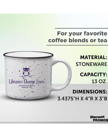 Minerva Free Library Fundraiser Campfire Mug - 13 oz.