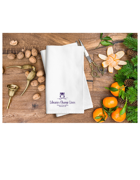 Minerva Free Library Tea Towel