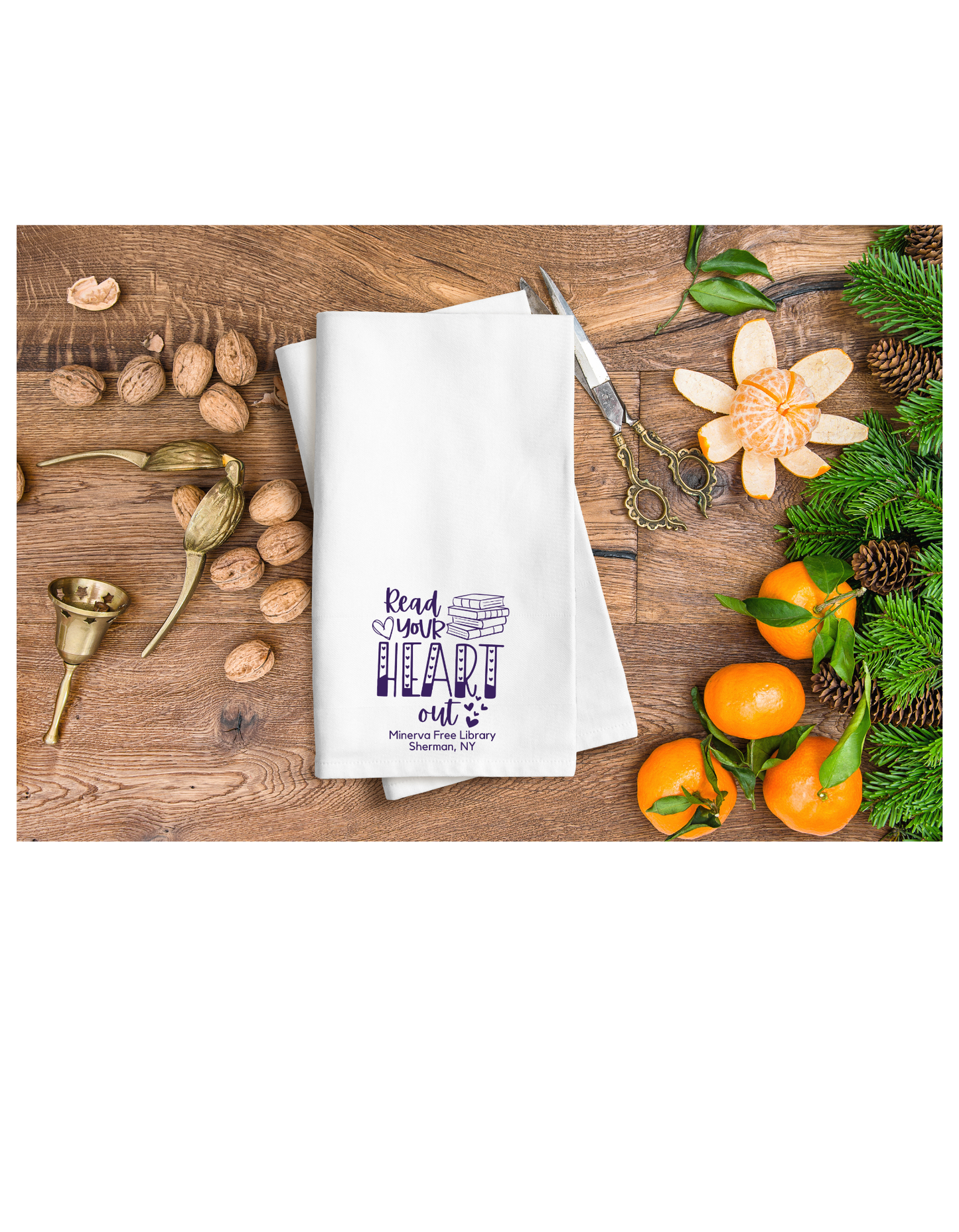 Minerva Free Library Tea Towel
