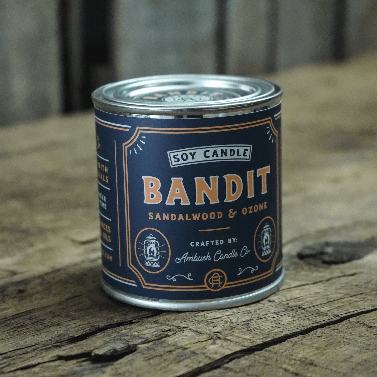 Bandit | Sandalwood + Ozone 8oz Soy Candle - Sweet Pea Designs - Gift Shop