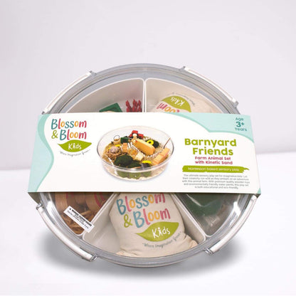 Barnyard Friends, Farm Animal Set with Kinetic Sand - Sweet Pea Designs - Gift Shop