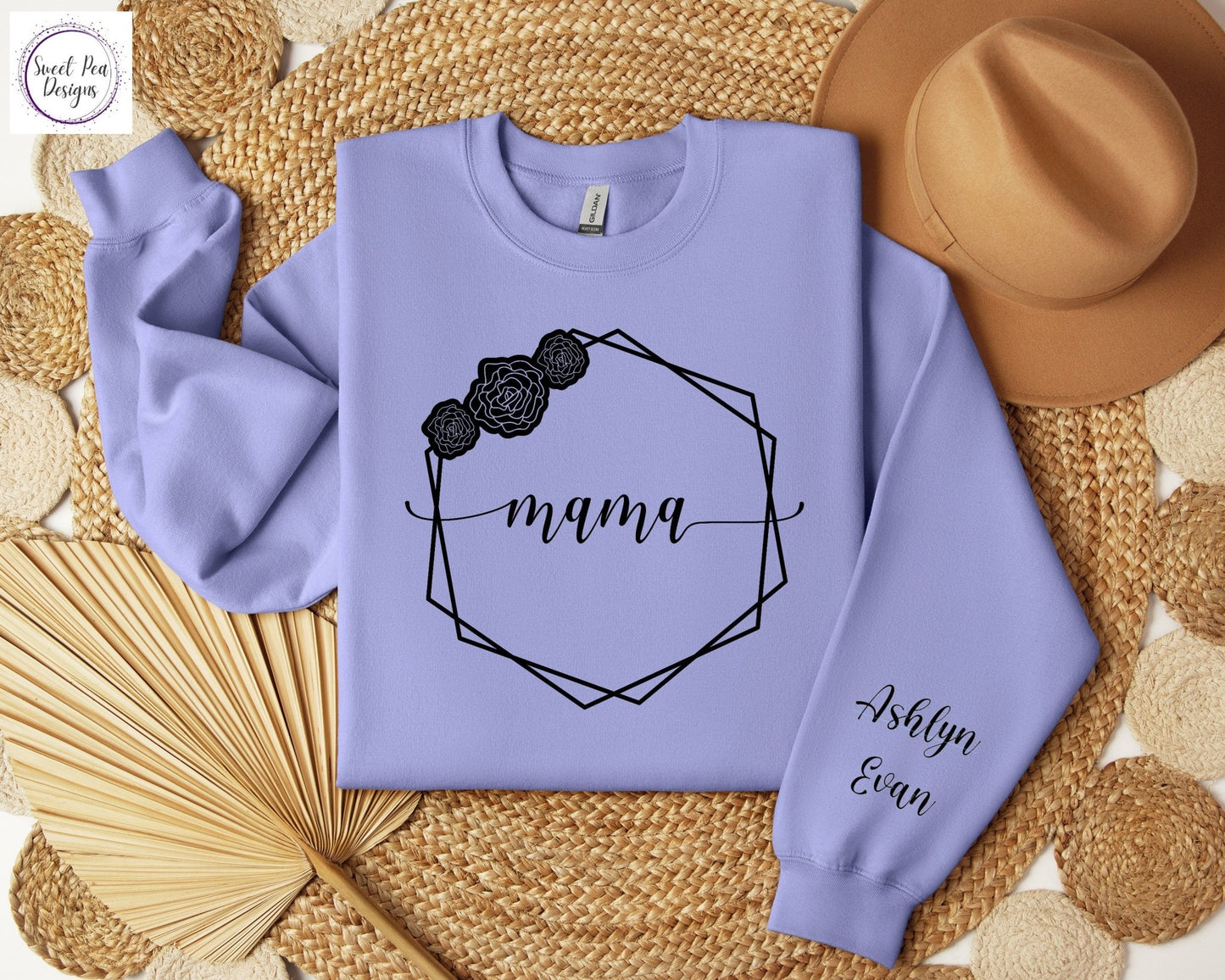 Cotton Crew Sweatshirt - Mama - Sweet Pea Designs - Gift Shop