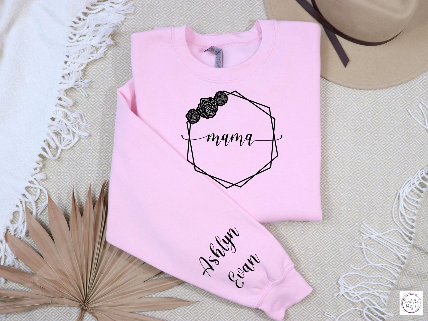 Cotton Crew Sweatshirt - Mama - Sweet Pea Designs - Gift Shop