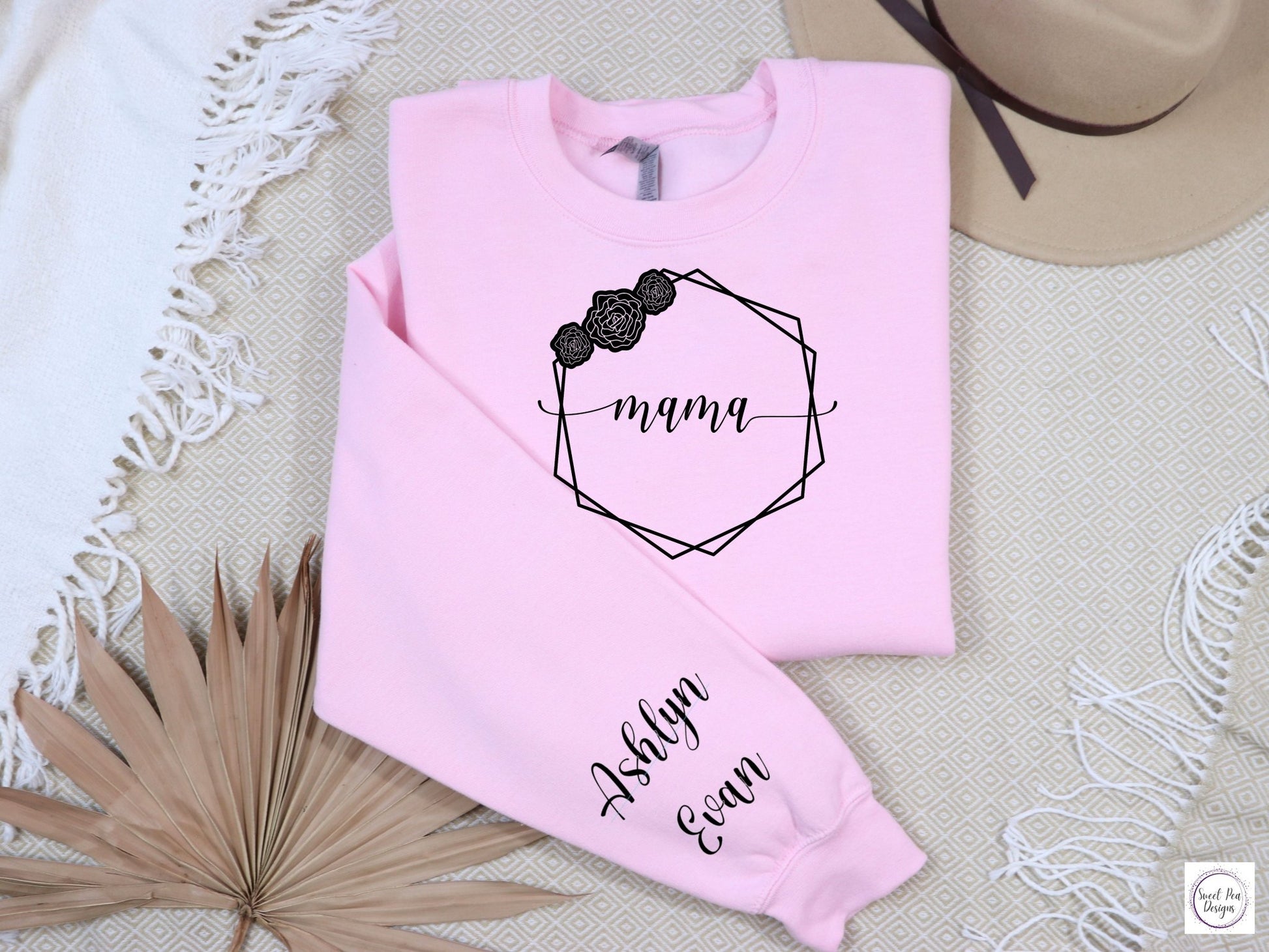 Cotton Crew Sweatshirt - Mama - Sweet Pea Designs - Gift Shop