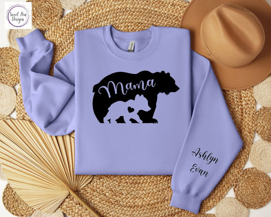 Cotton Crew Sweatshirt - Mama Bear - Sweet Pea Designs - Gift Shop