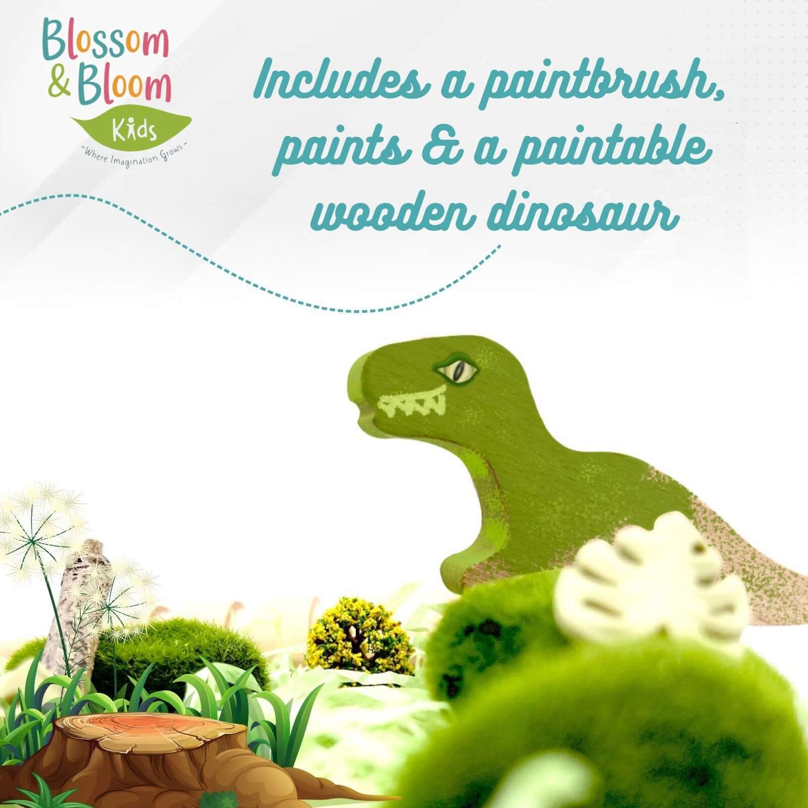 Dinosaur Quest, Playdough Kit with Paintable Dinosaurs - Sweet Pea Designs - Gift Shop