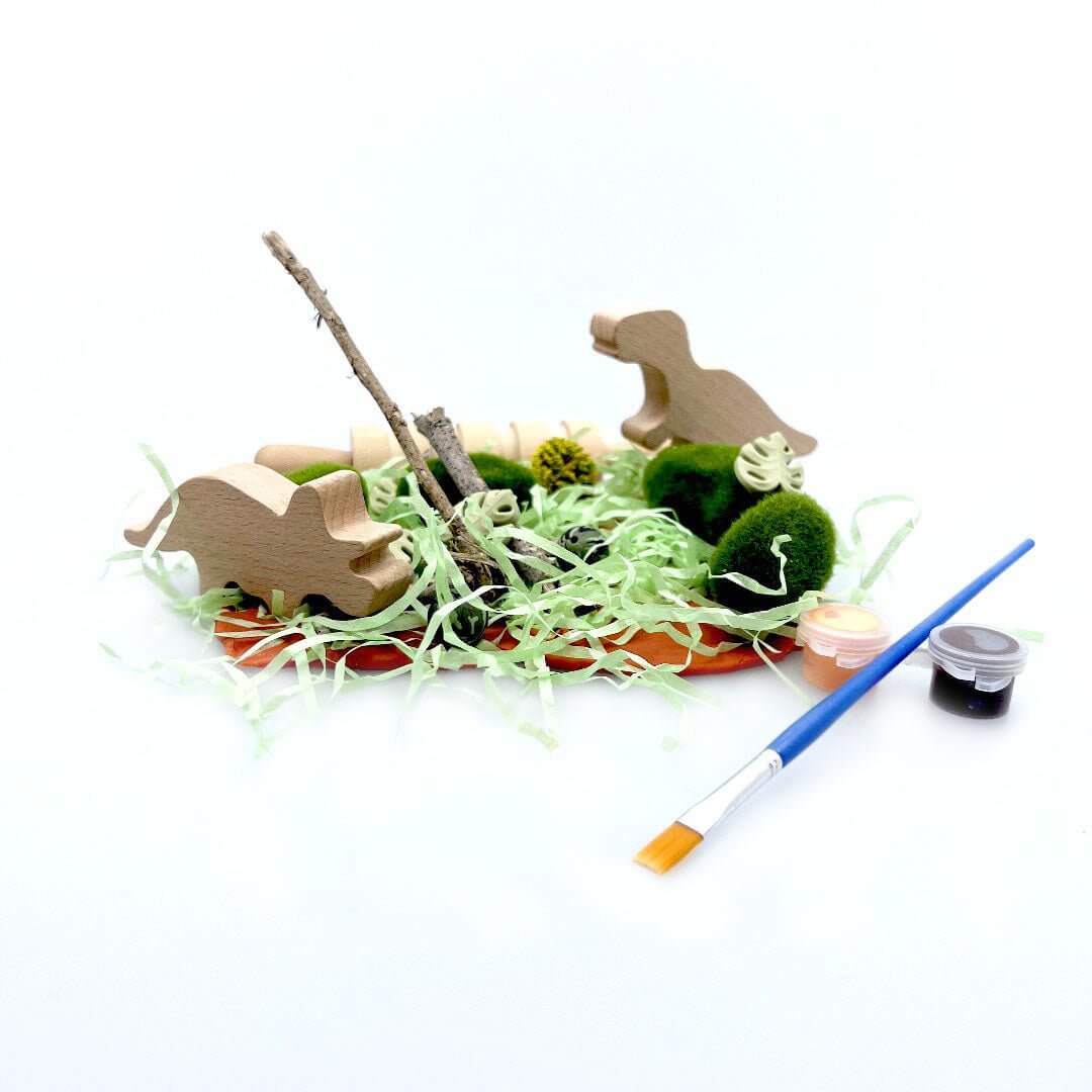 Dinosaur Quest, Playdough Kit with Paintable Dinosaurs - Sweet Pea Designs - Gift Shop