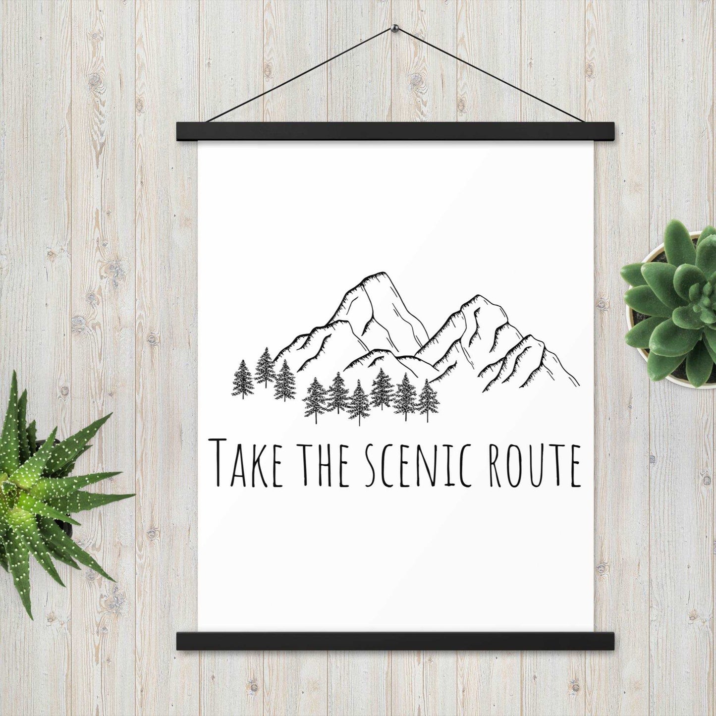 Take the Scenic Route Poster with Hangers